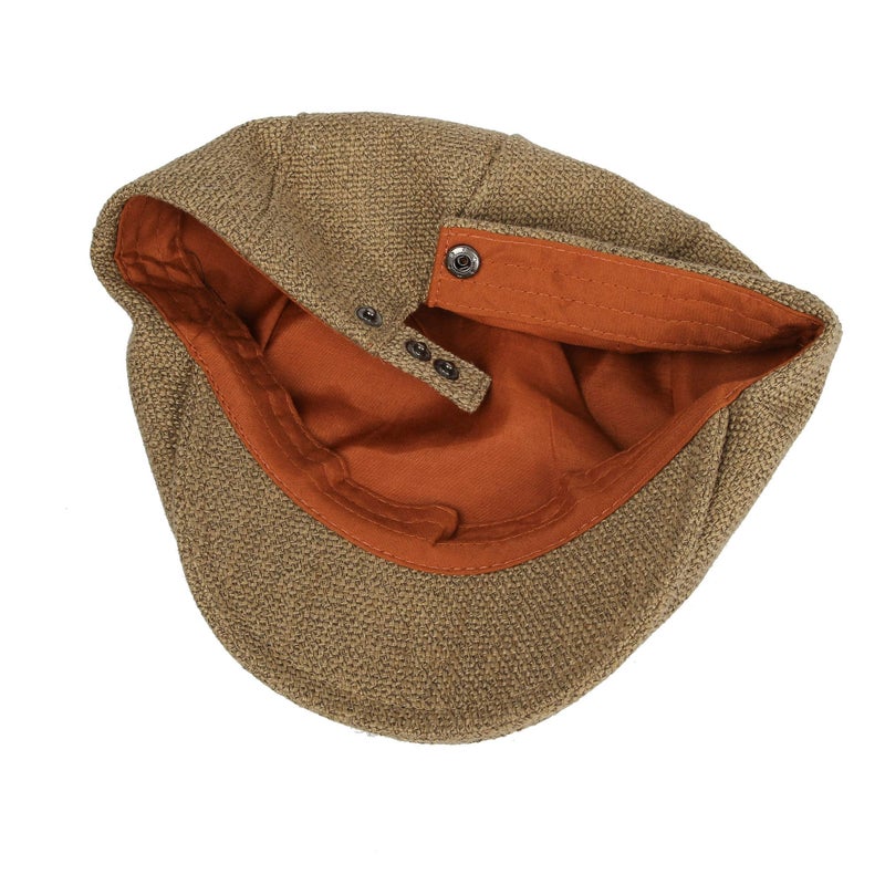 WITHMOONS Ivy Cap Straw Weave Linen-Like Cotton Cabbie Newsboy Hat MZ30038 (Brown) - Image 5
